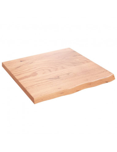 Piano Bagno Marrone 60x60x(2-4) cm Legno Massello Trattato