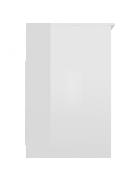 Cassettiera Bianco Lucido 40x50x76 cm in Legno Multistrato