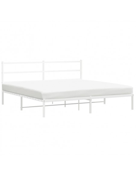 Giroletto con Testiera Metallo Bianco 183x213 cm