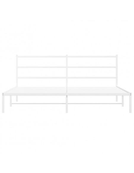 Giroletto con Testiera Metallo Bianco 183x213 cm