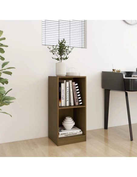 Credenza Marrone Miele 35,5x33,5x76cm in Legno Massello di Pino