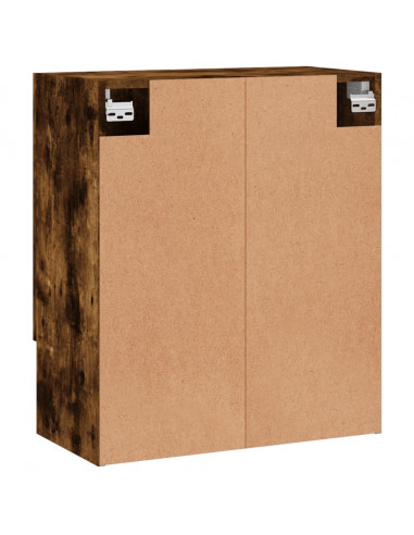Armadietto a Muro Rovere Fumo 60x31x70 cm in Legno Multistrato