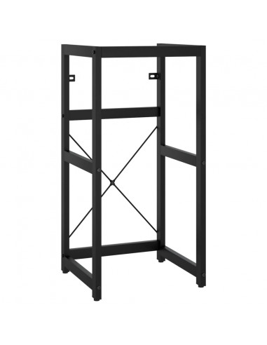 Struttura per Lavabo da Bagno Nera 40x38x83 cm in Ferro