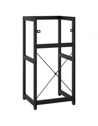 Struttura per Lavabo da Bagno Nera 40x38x83 cm in Ferro