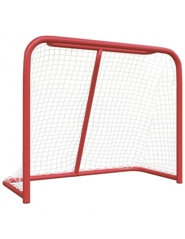 Porta da Hockey Rossa e Bianca 183x71x122 cm in Poliestere