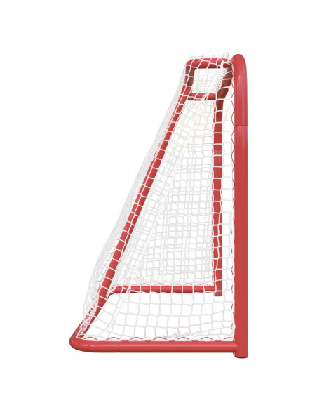 Porta da Hockey Rossa e Bianca 183x71x122 cm in Poliestere