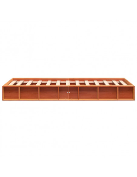 Giroletto Marrone Cera 90x200 cm in Legno Massello di Pino