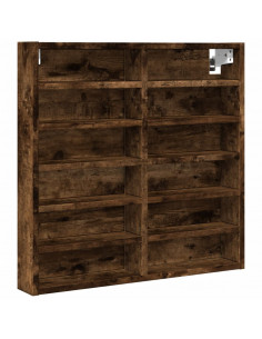 Armadietto Vetrina Rovere Fumo 60x8,5x58 cm Legno Multistrato 2