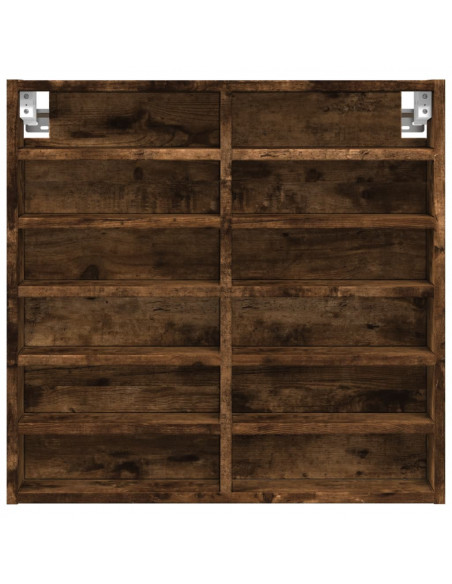 Armadietto Vetrina Rovere Fumo 60x8,5x58 cm Legno Multistrato