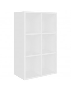 Libreria/Credenza Bianca 66x30x98 cm in Legno Multistrato 2