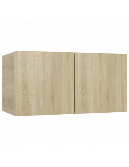 Set di Mobili Porta TV 4 pz Rovere Sonoma in Legno Multistrato