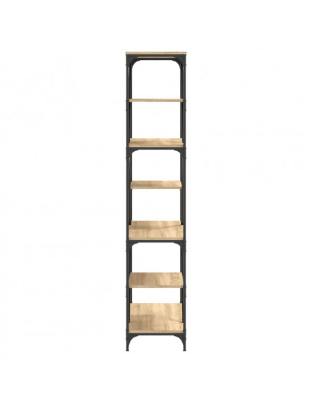 Libreria Rovere Sonoma 91x36x176 cm Legno Multistrato e Acciaio