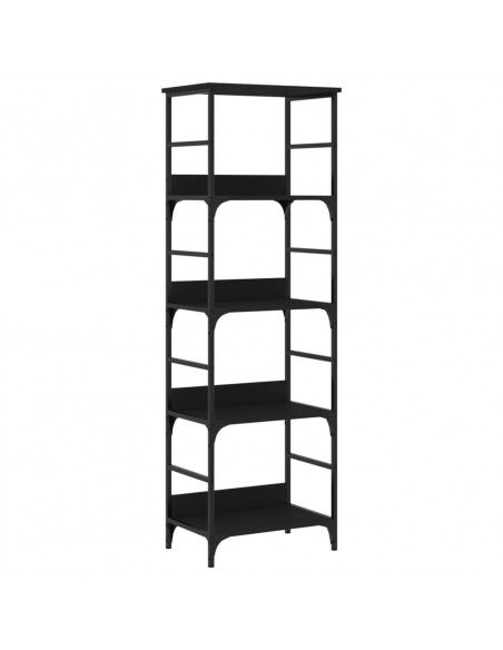 Libreria Nera 50x33x153 cm in Legno Multistrato