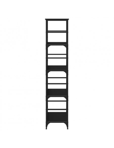 Libreria Nera 50x33x153 cm in Legno Multistrato