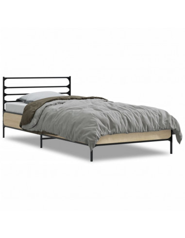 Giroletto Rovere Sonoma 100x200 cm Legno Multistrato e Metallo