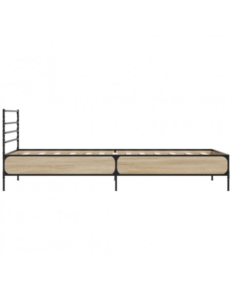 Giroletto Rovere Sonoma 100x200 cm Legno Multistrato e Metallo