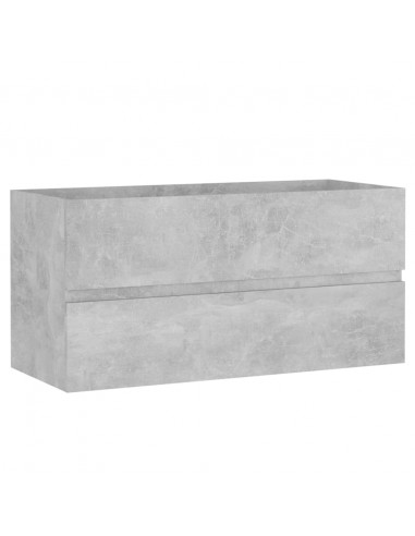 Mobile Lavabo Grigio Cemento 90x38,5x45 cm in Legno Multistrato