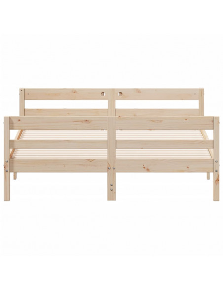 Giroletto con Testiera 120x200 cm in Legno Massello di Pino
