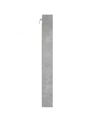 Armadietto Vetrina Grigio Cemento 100x8,5x75 cm Multistrato