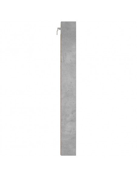 Armadietto Vetrina Grigio Cemento 100x8,5x75 cm Multistrato