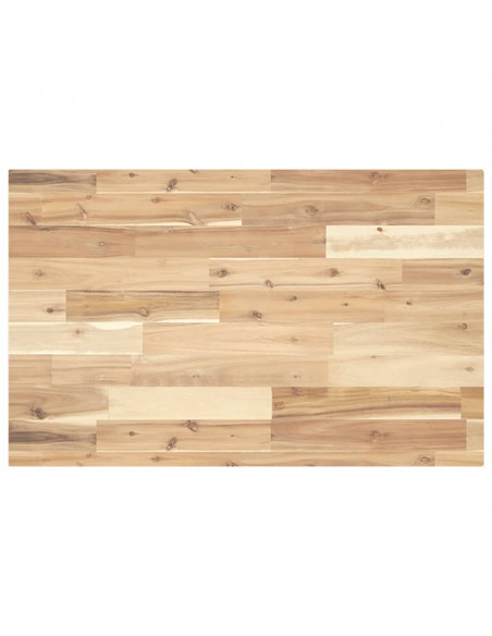 Piano da Bagno Non Trattato 120x50x4cm Legno Massello di Acacia