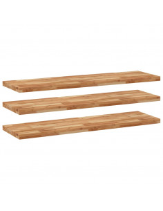 Mensole da Parete 3 pz 120x40x4 cm Legno Acacia Rifinito a Olio 2