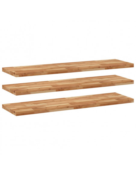 Mensole da Parete 3 pz 120x40x4 cm Legno Acacia Rifinito a Olio