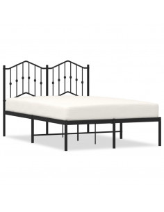 Giroletto con Testiera in Metallo Nero 120x190 cm 2