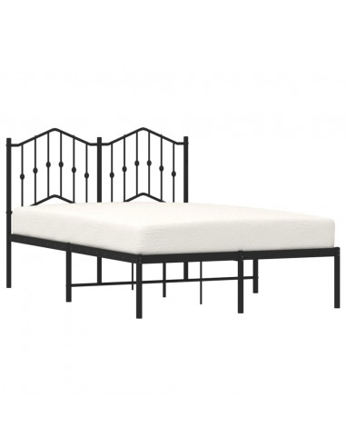 Giroletto con Testiera in Metallo Nero 120x190 cm