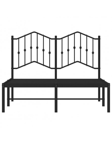 Giroletto con Testiera in Metallo Nero 120x190 cm
