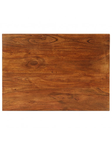 Tavolini Impilabili 3 pz Massello di Acacia 50x35x50 cm Marrone