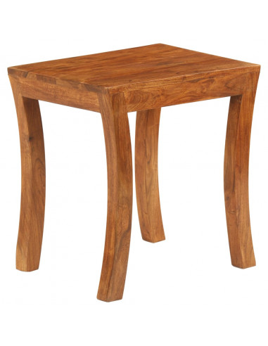 Tavolini Impilabili 3 pz Massello di Acacia 50x35x50 cm Marrone