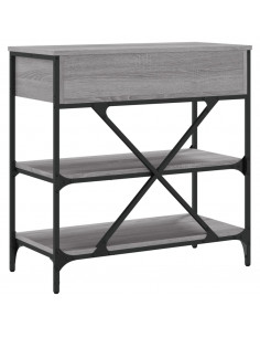 Tavolino Consolle Grigio Sonoma 75x34,5x75cm Legno Multistrato 2