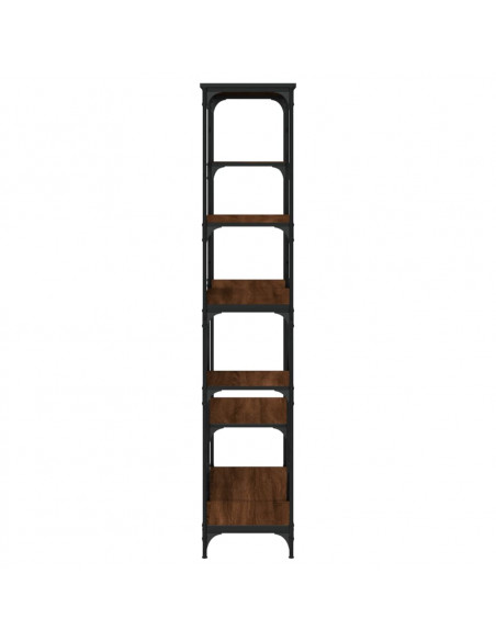 Libreria Rovere Marrone 99x35,5x176cm Legno Multistrato Acciaio