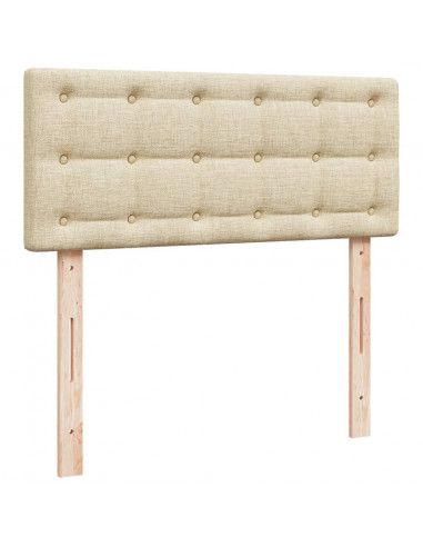 Giroletto a Molle con Materasso Crema 120x190 cm in Tessuto