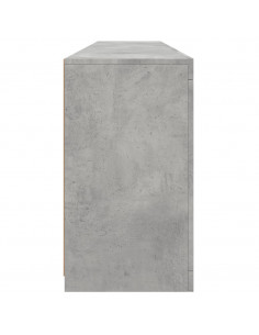 Credenza con Luci LED Grigio Cemento 181,5x37x67 cm 2