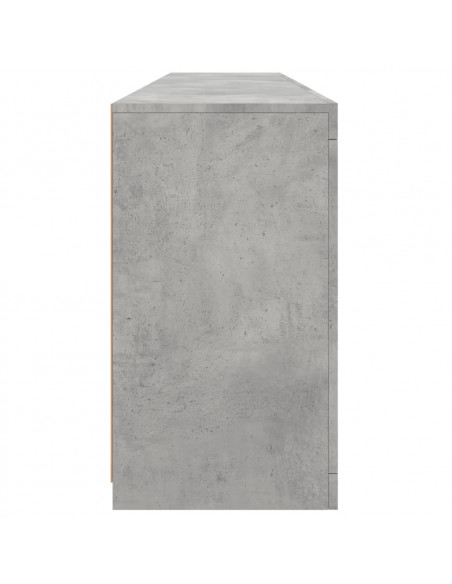 Credenza con Luci LED Grigio Cemento 181,5x37x67 cm