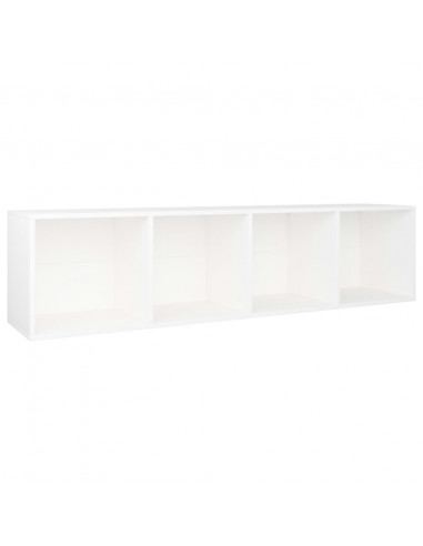 Libreria / Mobile TV Bianco 36x30x143 cm in Legno Multistrato