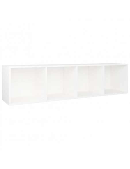 Libreria / Mobile TV Bianco 36x30x143 cm in Legno Multistrato