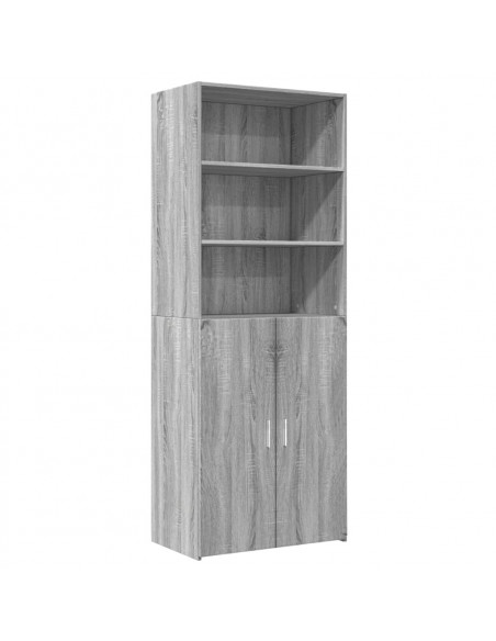 Credenza Grigio Sonoma 70x42,5x185 cm in Legno Multistrato