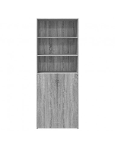 Credenza Grigio Sonoma 70x42,5x185 cm in Legno Multistrato