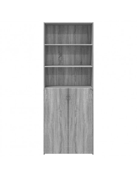 Credenza Grigio Sonoma 70x42,5x185 cm in Legno Multistrato