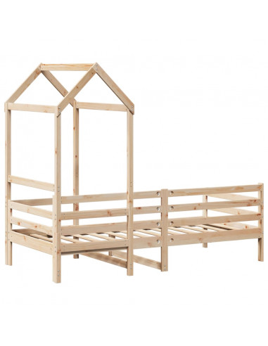 Dormeuse con Tetto 90x200 cm in Legno Massello di Pino