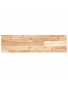 Ripiano a Parete 100x20x2 cm Legno Massello Acacia Non Trattato 2