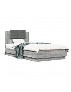 Giroletto Testiera Grigio Sonoma 100x200 cm Legno Multistrato 2