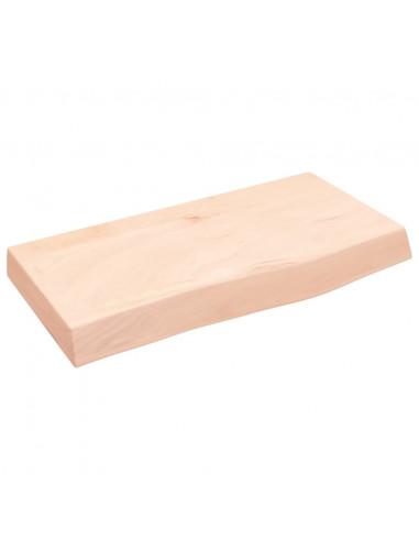 Piano Bagno 60x30x(2-6) cm in Legno Massello Non Trattato