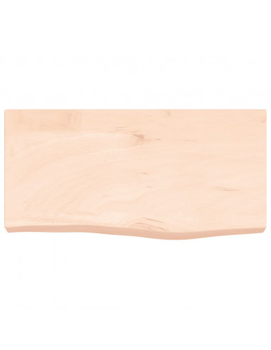 Piano Bagno 60x30x(2-6) cm in Legno Massello Non Trattato