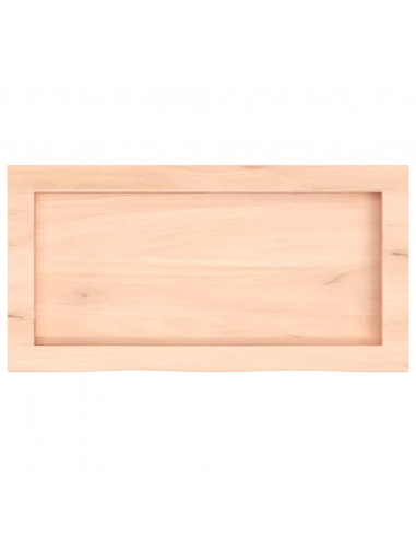 Piano Bagno 60x30x(2-6) cm in Legno Massello Non Trattato