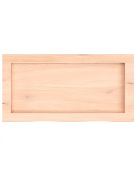 Piano Bagno 60x30x(2-6) cm in Legno Massello Non Trattato