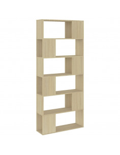 Libreria/Divisorio Rovere Sonoma 80x24x186 cm in Truciolato 2